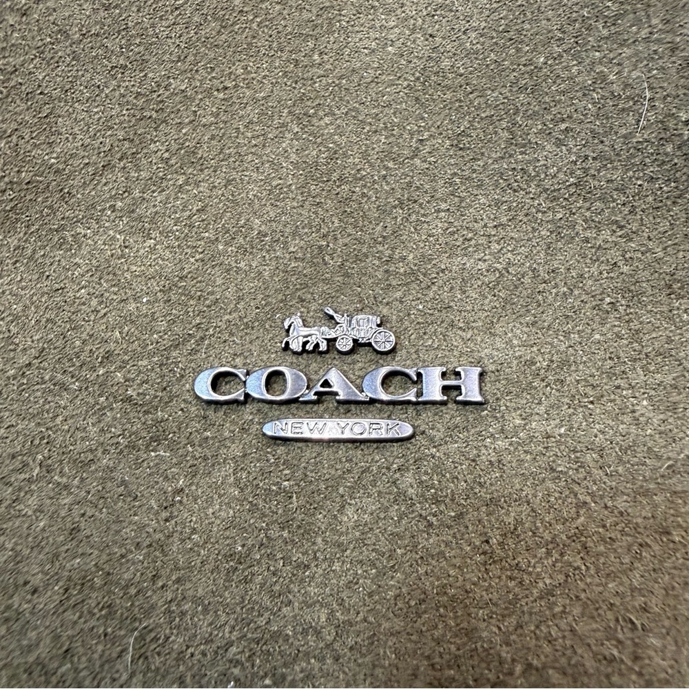 Coach Hadley Convertible Shoulder Crossbody Bag Suede Olive Army Green CCG43 NWT - Picture 8 of 15